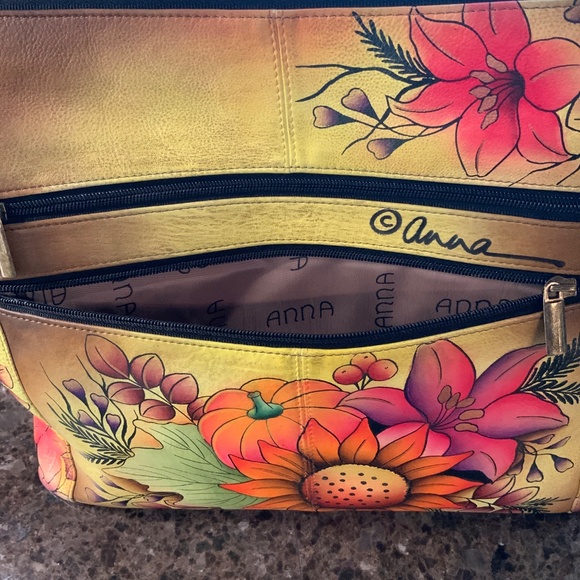 ANNA BY ANUSHKA - HAND PAINTED HANDBAG - NWOT - Picture 6 of 8